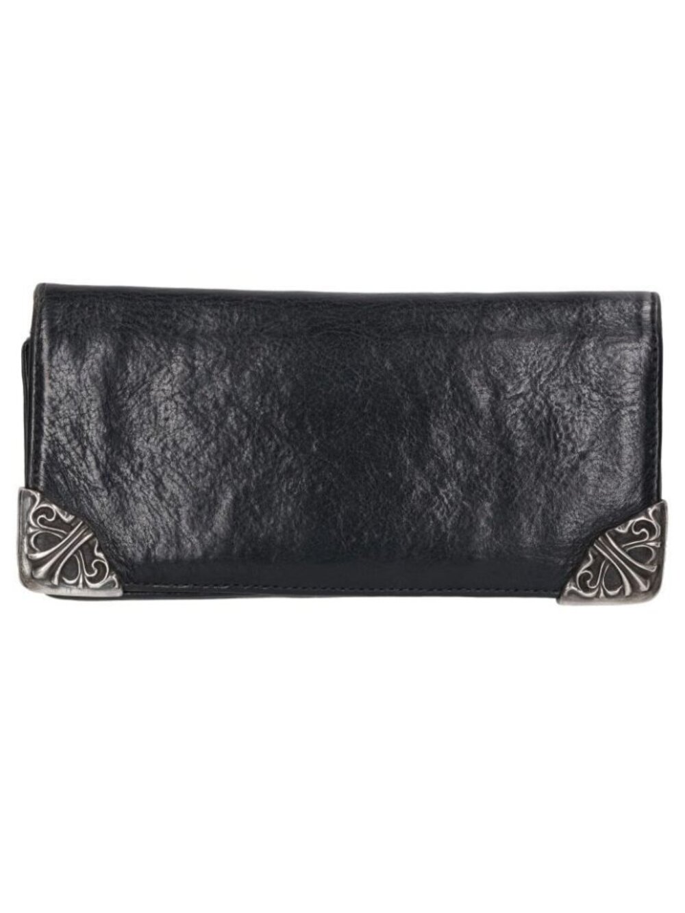 Chrome Hearts Lng Sngl Fld Tips Single Fold Leather Wallet